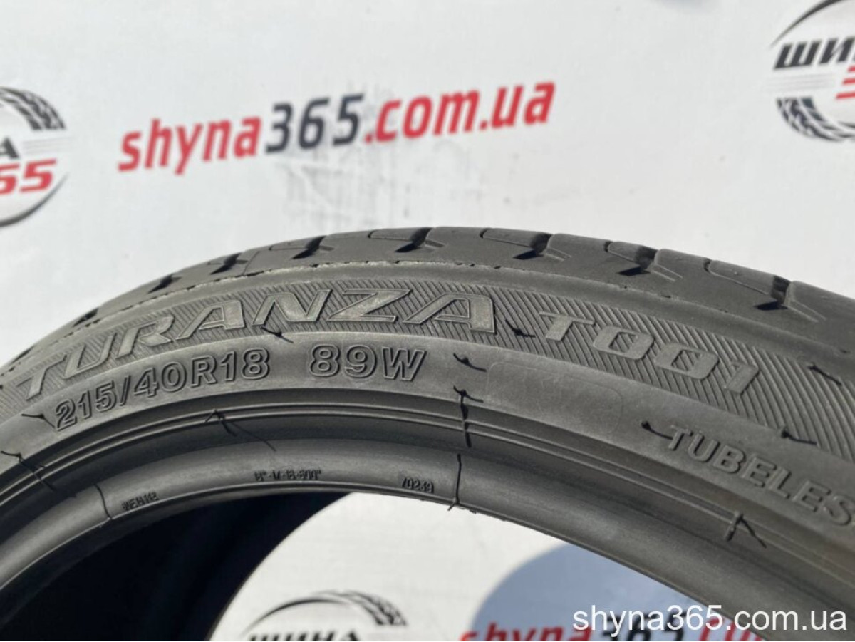 215/40 R18 BRIDGESTONE TURANZA T001 6mm