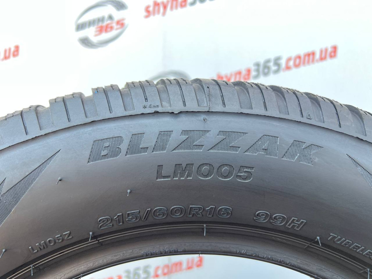 215/60 R16 BRIDGESTONE BLIZZAK LM005 4mm
