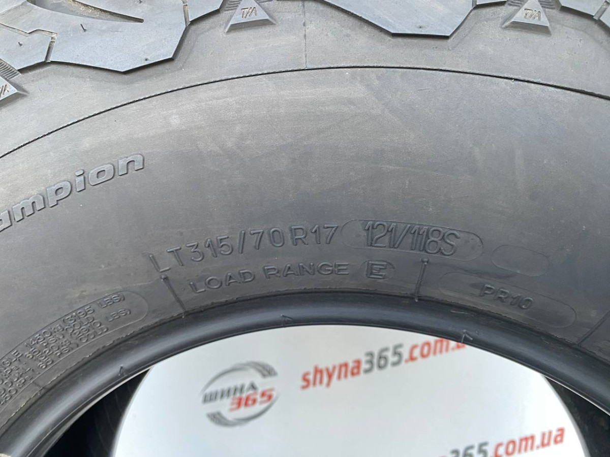 315/70 R17 BFGOODRICH ALL-TERRAIN T/A KO2 6mm