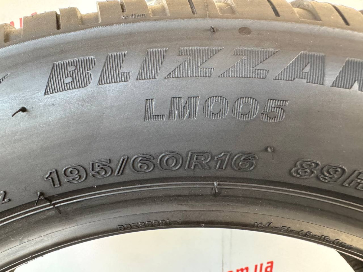 195/60 R16 BRIDGESTONE BLIZZAK LM005 7mm