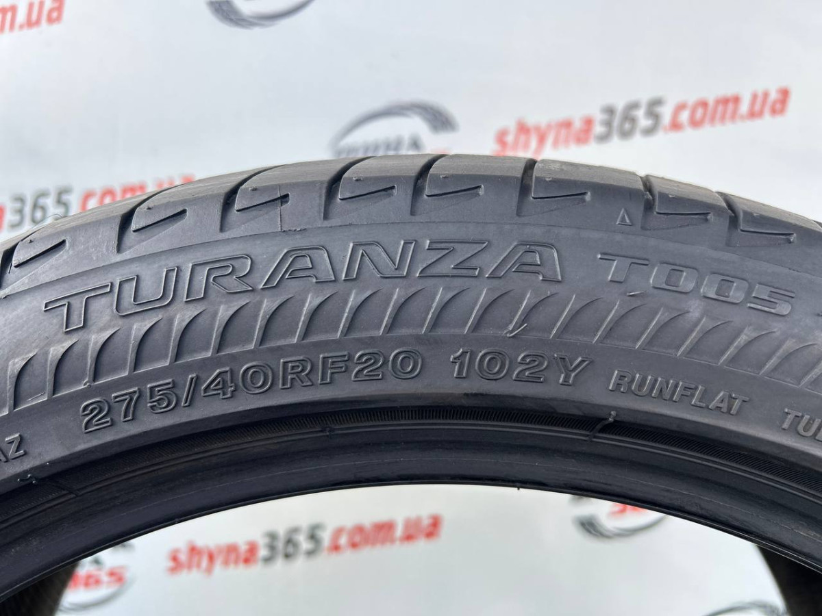 275/40 R20 BRIDGESTONE TURANZA T005 RUN FLAT 5mm